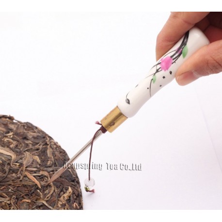 Porcelain Handle Handle Tea Needle for Prying Pu-erh Tea Cake, tea Knife, tea tool, PJ09