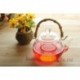 600ml Glass teapot+4 Cup+Warmer,Bamboo Handle, B034D, Free Shipping