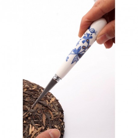 New,Porcelain Handle Tea Knife for Prying Pu erh Tea Cake, Tea Needle , Tea Tool, ,PJ37