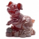 Yellow Pig, Lucky Charms,Chinese zodiac,Shenxiao,Allochroic Mascot,fengshui Ornament,novel gifts,Amazing present,Tea pet