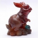 Yellow Rabbit, Lucky Charms,Chinese zodiac,Shenxiao,Allochroic Mascot,fengshui Ornament,novel gifts,best present,Tea pet,