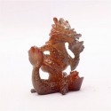 Allochroic Mascot,Yellow Money Dragon,Fengshui,Best Gifts,Novel present, arts&Crafts,Ornament will change color, tea pet,