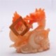 Allochroic Mascot,Yellow Lucky Dragon,Fengshui,Best Gifts,Novel present, arts&Crafts,Ornament will change color, tea pet,