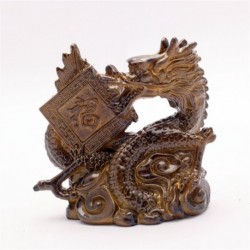 Allochroic Mascot,Yellow Lucky Dragon,Fengshui,Best Gifts,Novel present,arts&Crafts,Ornament will change color, tea pet