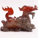 Allochroic Mascot,Yellow kylin, Chinese unicorn,Fengshui,Best Gifts,Novel present,arts & Crafts,Ornament, tea pet