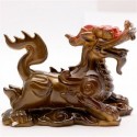 Allochroic Mascot,Golden kylin,Chinese unicorn,Fengshui,Best Gifts,Novel present,arts & Crafts,Ornament, tea pet