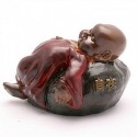 Allochroic Mascot, Cute little monk, Sleeping Buddhist monk, tea pet, newfangled Ornament, Amazing Gifts