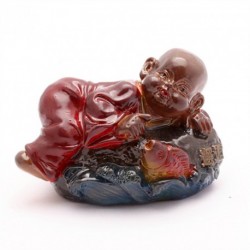 Allochroic Mascot, Cute little monk, Sleeping Buddhist monk, tea pet, newfangled Ornament, Amazing Gifts,