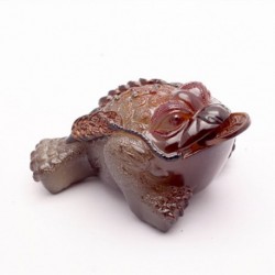 Allochroic Mascot, Yellow Mony Toad Ornament, tea pet, Fengshui,Best Gifts,Novel present, arts&Crafts,will change color,