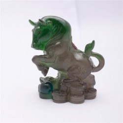 Green Ox , Lucky Charms,Chinese zodiac,Shenxiao,Allochroic Mascot,fengshui Ornament,novel gifts,Amazing present,Tea pet,