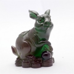 Green Rabbit, Lucky Charms,Chinese zodiac,Shenxiao,Allochroic Mascot,fengshui Ornament,novel gifts,best present,Tea pet,S1015At