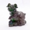 Green Pig,Lucky Charms,Chinese zodiac,Shenxiao,Allochroic Mascot,fengshui Ornament,novel gifts,Amazing present,Tea pet,S1015AZ