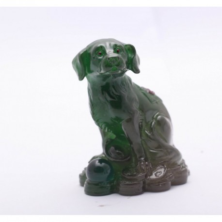 Green Dog, Lucky Charms,Chinese zodiac,Shenxiao,Allochroic Mascot,Ornament,novel gifts, Tea pet, Amazing present,S1015Ag