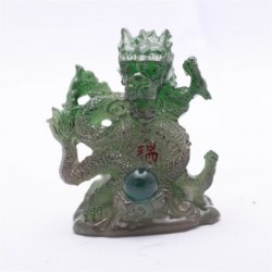 Allochroic Mascot,Green Happy Dragon,Fengshui,Best Gifts,Novel present, arts&Crafts,Ornament will change color, tea pet, S1015AL