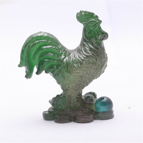 Green Rooster, Lucky Charms,Chinese zodiac,Shenxiao,Allochroic Mascot,fengshui Ornament,novel gifts,present,Tea pet,S1015AJ