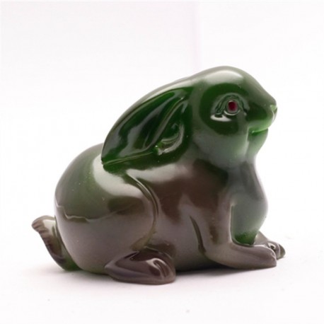 Green Rabbit, Lucky Charms, Chinese zodiac, Shenxiao,Allochroic Mascot, Ornament,newness gifts, Tea pet, S1051A
