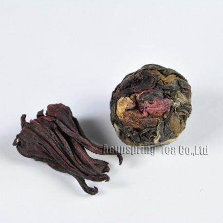 Roselle White Tea,Organic 2006 aged White Peony,100% natural Chinese Herbal,Handmade Anti-age tea