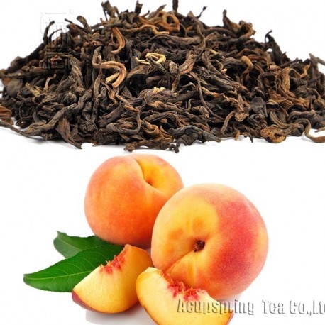 Peach Flavor Puerh Tea,Fruit flavor Loose Leaf Pu'er,Reduce Weight Ripe Pu-erh,CTX801